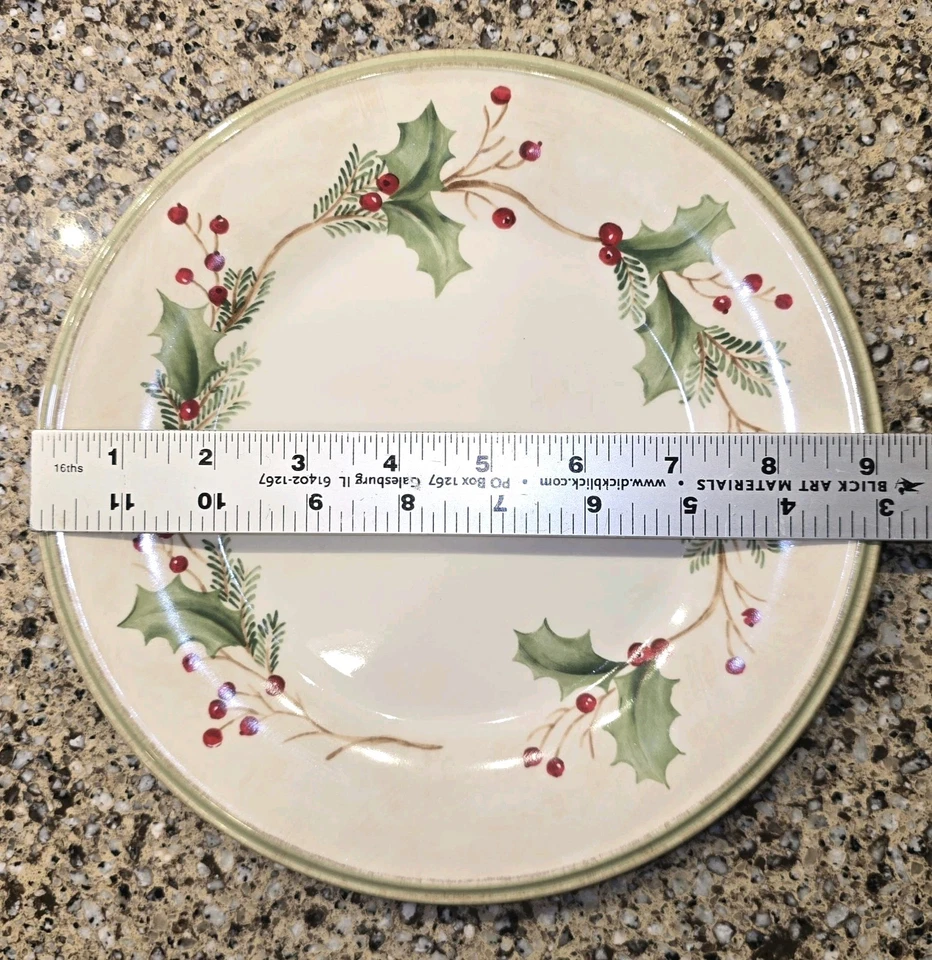 Тарелка Lenox 9,25 дюйма праздничные собрания праздничная ягодная закуска салат буфет США - Изображение 2 из 4