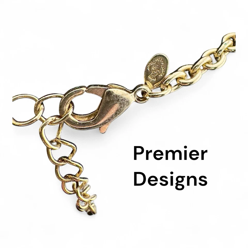 Collar Retirado Premier “Blake” Tri-Tone Marqués Estrás Tono Dorado Foto 2 de 4