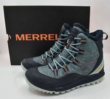 Merrell Womens Size 7.5 Antora Arctic Cobalt Waterproof Winter Snow Boots Shoes