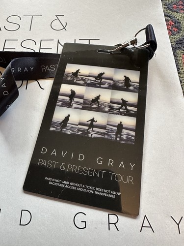 David Gray Past & Present Tour VIP Merchandise Bundle ,Bag Lanyard Badges Poster - Imagen 5 de 6
