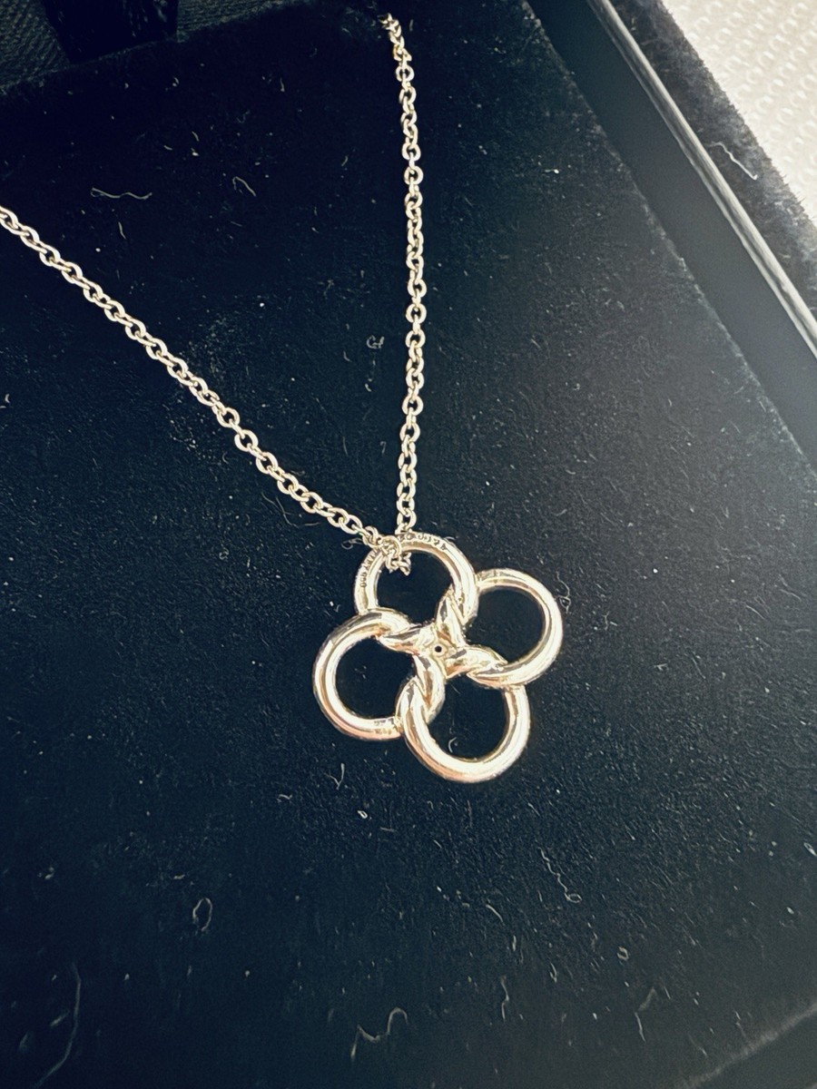 Tiffany Co PT950 Platinum Elsa Peretti Quadrifoglio Clover Leaf