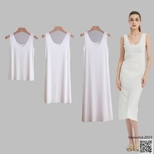 Women Full Slip Under Dress Slips Undergarment Nightwear Sleeveless Nightgowns