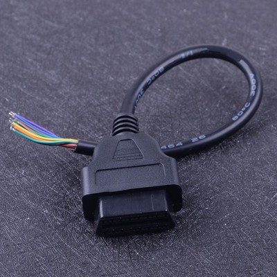 CAR 16 Pin OBD2 Female Car Diagnostic Extension Connector Plug Open Wire Cable r