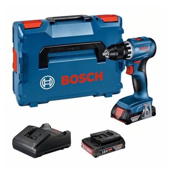 Bosch Akku-Bohrschrauber GSR 18V-45, Incl. 2X Akku GBA 2 Ah, LadegeräT, L-BOXX-image