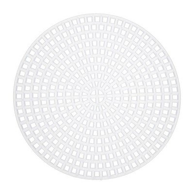 10pcs 3'' Plastic Mesh Canvas Sheet 13 Count Round Blank Canvas White