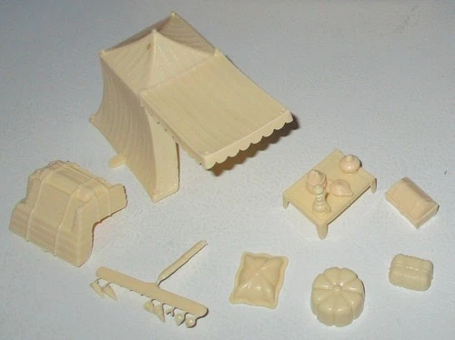 Marx 2000s Recast Captain Gallant Arab Tent w/ Accessories Missing Support Poles