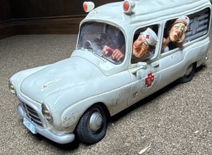 Guillermo Forchino the ambulance with all paperwork & signatures! 