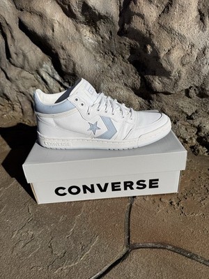 Converse Cons Fastbreak Pro Mid White Baby Blue Leather Mens Size 9 