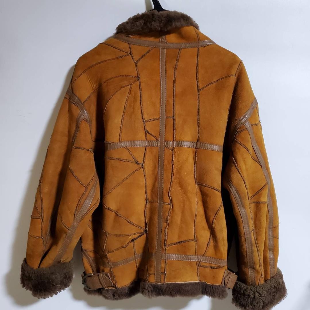 Type B-3 Flight Jacket Patchwork Sheepskin Mouton… - image 14