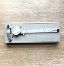 Mitutoyo Dial Caliper 6" Calibrated 505-625 .001" 6” With Case - Made In JAPAN
