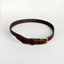 Brighton Woven Braided Leather Belt Brown 38 Equestrian Brass Buckle