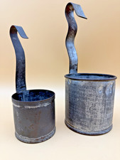 2 stare szwajcarskie miarki 1/2 l i 2 dl bazylea kalibracja wiejski dekoracja