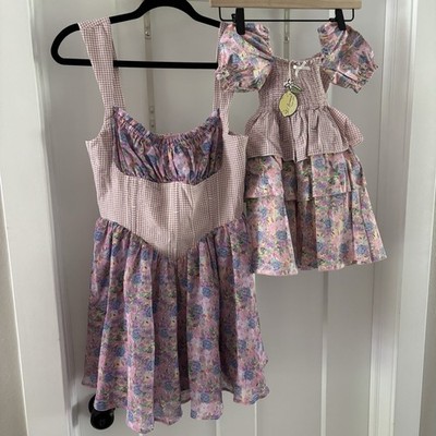 Mom And Me Matching For Love And Lemons Dress Set Lil Lemons 2T, S Breana Barbie