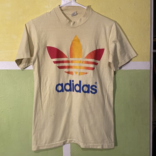 Vintage 70s 80s ADIDAS Trefoil T Shirt Hanes Cotton S by Adidas, $75