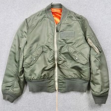 Vintage 70s Alpha Industries L-2B Flight Jacket Large L Sage Green MIL-J-7448J