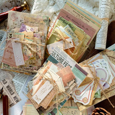 400PCS Vintage Scrapbook Paper Junk Journal Kit Aesthetic Decorative Paper