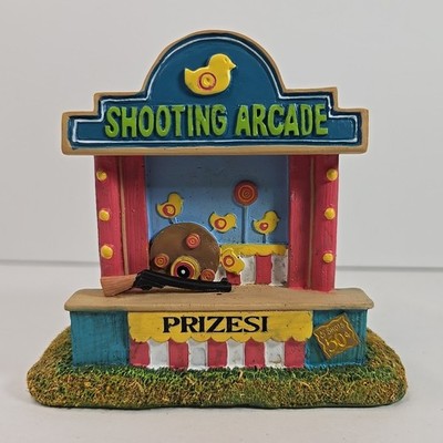 Tiny Treasures Shoreline Carnival Shooting Arcade Lighted Kiosk Village Dioramas