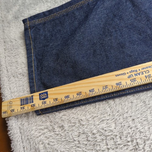 Vintage Nautica Jeans Boys 20 31x33 Blue Dark Indigo Raw Baggy Carpenter Hammer - Picture 12 of 21