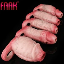 Huge Male Cock Girth Enlarger Enhancer Penis Extension Extender Sheath Sleeve US