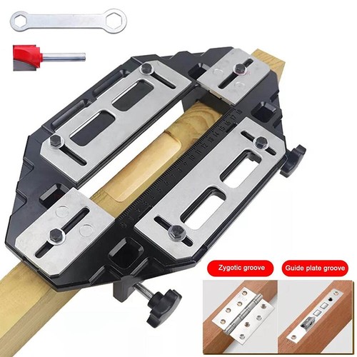 Jig Lock Rotation Wooden Door Hinge Jig Lock Guide Plate Router Bit Woodworking Slotting ...