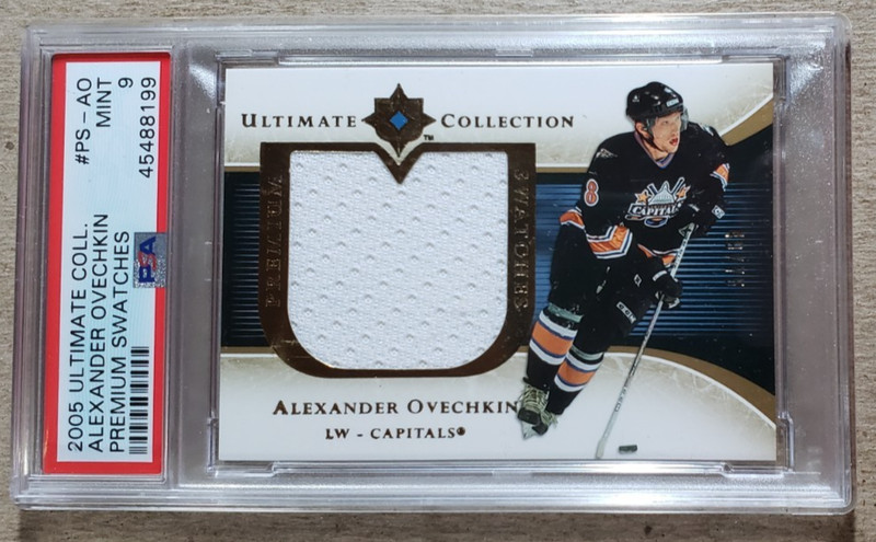 2005 Ultimate Collection Alexander Ovechkin Jersey Patch RC /75 PSA 9 Capitals