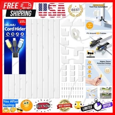 Cuttable & Paintable 157in Cord Hider - Customizable Wire Covers for Every Home