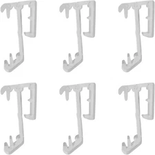 Amazing Drapery Hardware 1" Single Mini Blind Valance Clips - 6 pack, Clear 