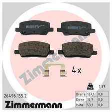 ZIMMERMANN BREMSBELÄGE SATZ HINTERACHSE passend für TESLA MODEL | 26496.155.2