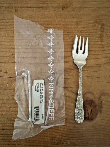 Stieff Rose Sterling Silver Individual Salad Fork 6" NO Mono Kirk 925 Brand New