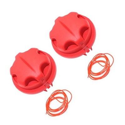 2PCS For Toro Trimmer Replacement Bump Head Knob Red ABS with 2 Extra Lines