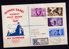 GB 1948 KGVI REGISTERED OLYMPIC GAMES WEMBLEY FDC SET, JERSEY POSTMARK #C2308