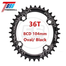 104BCD Narrow Wide Oval MTB Bike Chain Ring Compatible with Deckas,36T/38T