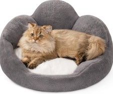 Fluffy Cat  Small Dog Bed - Washable, Non-Slip, Cozy Sofa for Pets