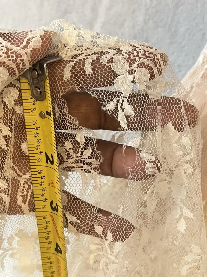 Scott McClintock Vintage Lace Dress Pink Romantic Prairie Cottagecore Gown *flaw - Image 4 of 4