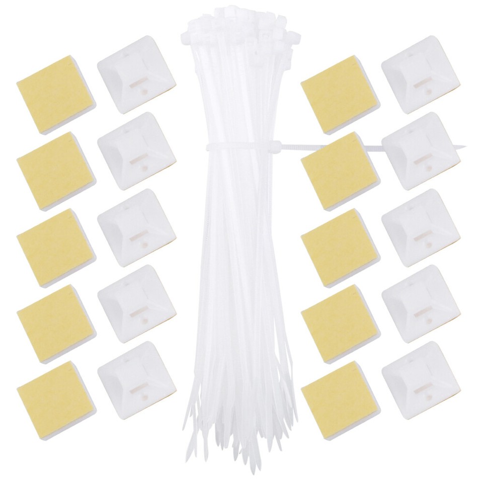 Selfadhesive Mount Suction Cup Holder Cord Holders Black Zip Ties