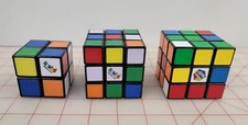Rubik's Cube Lot 3 Cubes 2 3x3 1 2x2 VG Condition