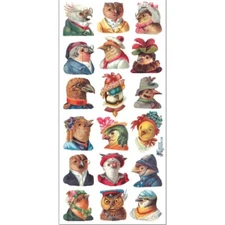 Violette Stickers - Chatty Birds - 1 Sticker Sheet for Stationary & More