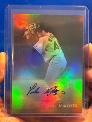 2022 Topps Black & White - PEDRO MARTINEZ AUTOGRAPH RAINBOW FOIL #56A - SSP #1/5