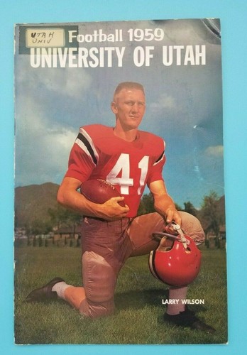 UTAH UTES - COLLEGE FOOTBALL MEDIENFÜHRER - 1960 - LARRY WILSON COVER - Bild 1 von 4