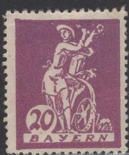 1920 GERMANY BAVARIA  MI#181 MH OG