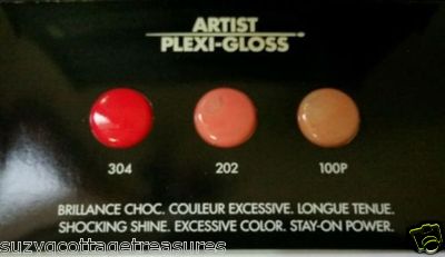 Make Up For Ever Artist Plexi GLoss Lip Lacquer SAMPLE CARD- 3 ''Try Me'' Shades