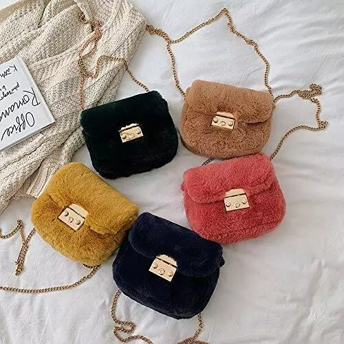 Fur crossbody deals purse