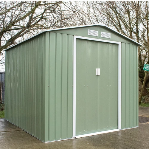 BPS Deluxe Outdoor Apex Steel Garden Shed | Easy Assembly | Powder Coated