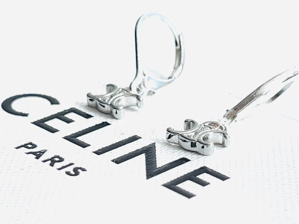Celine silver earrings - Image 3 of 4