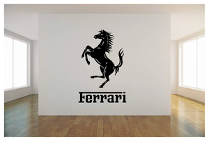 Ferrari Logo Symbol Wall Decal Mural Art Sticker 22 X34 Garage Shop Bedroom Ebay