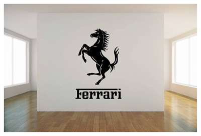 FERRARI LOGO SYMBOL Wall Decal Mural Art Sticker 22''X34'' GARAGE SHOP BEDROOM