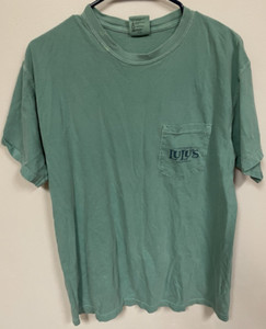 Lucy Buffett's Lulu's faded aqua t-shirt Medium Comfort Colors 100% cotton Bama