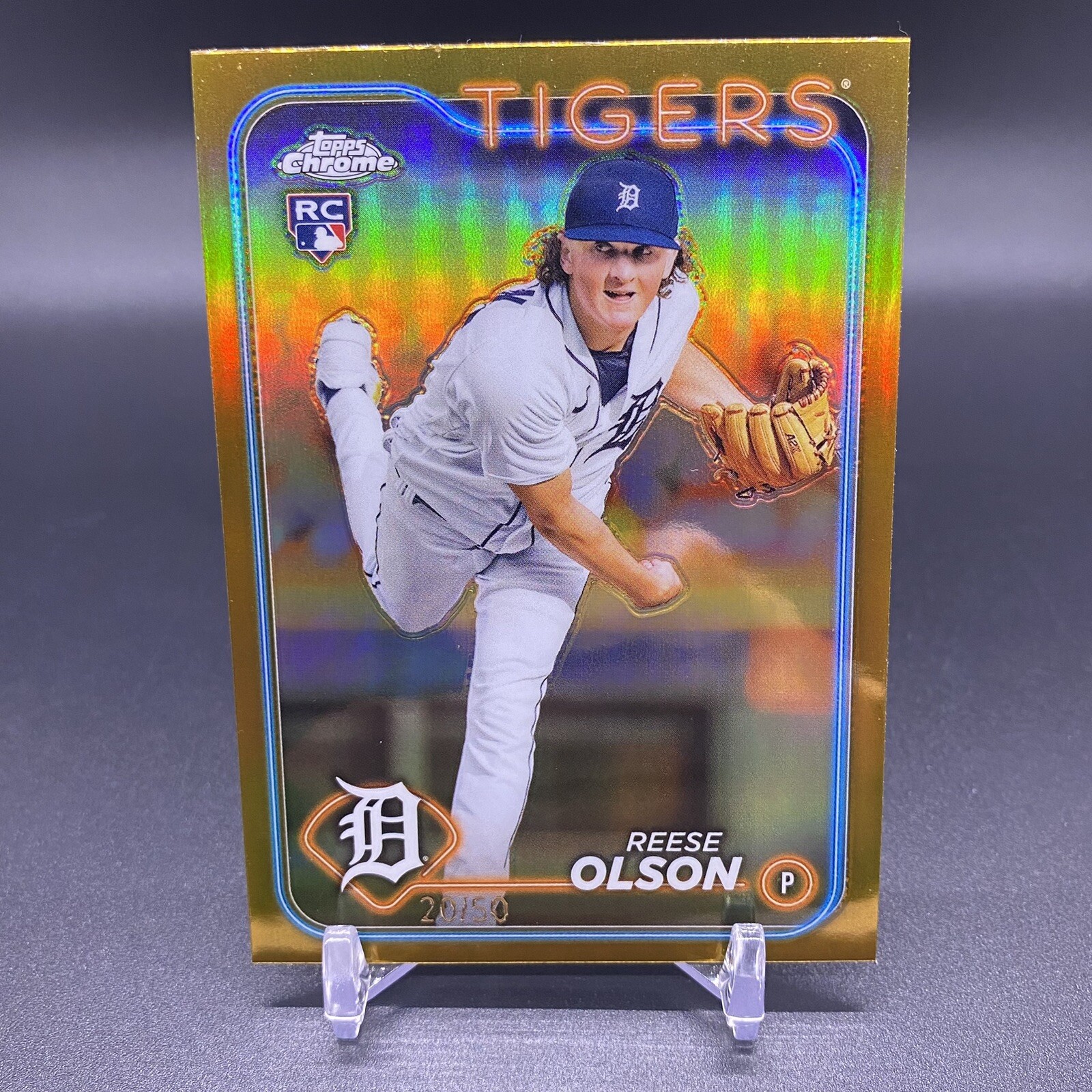 #/50! 🚨2024 Topps Chrome Reese Olson RC Detroit Tigers Rookie #40 Gold