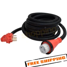 Valterra A10-5025ED Red Mighty Cord 50Amp 25' RV Detachable Power Cord w/Handle