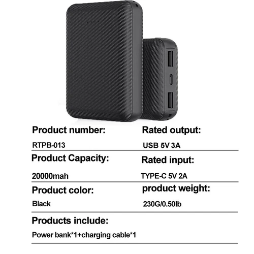 10000/20000mAh USB Power Bank Battery Pack Heated Jacket Vest Portable Charger - Foto 7 di 11